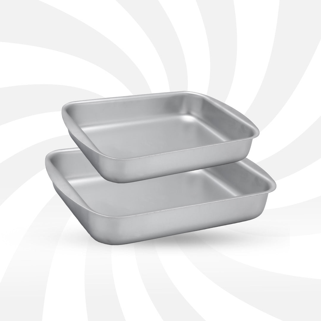 set Oblong Oven Tray with lip 2 peices (2-3)