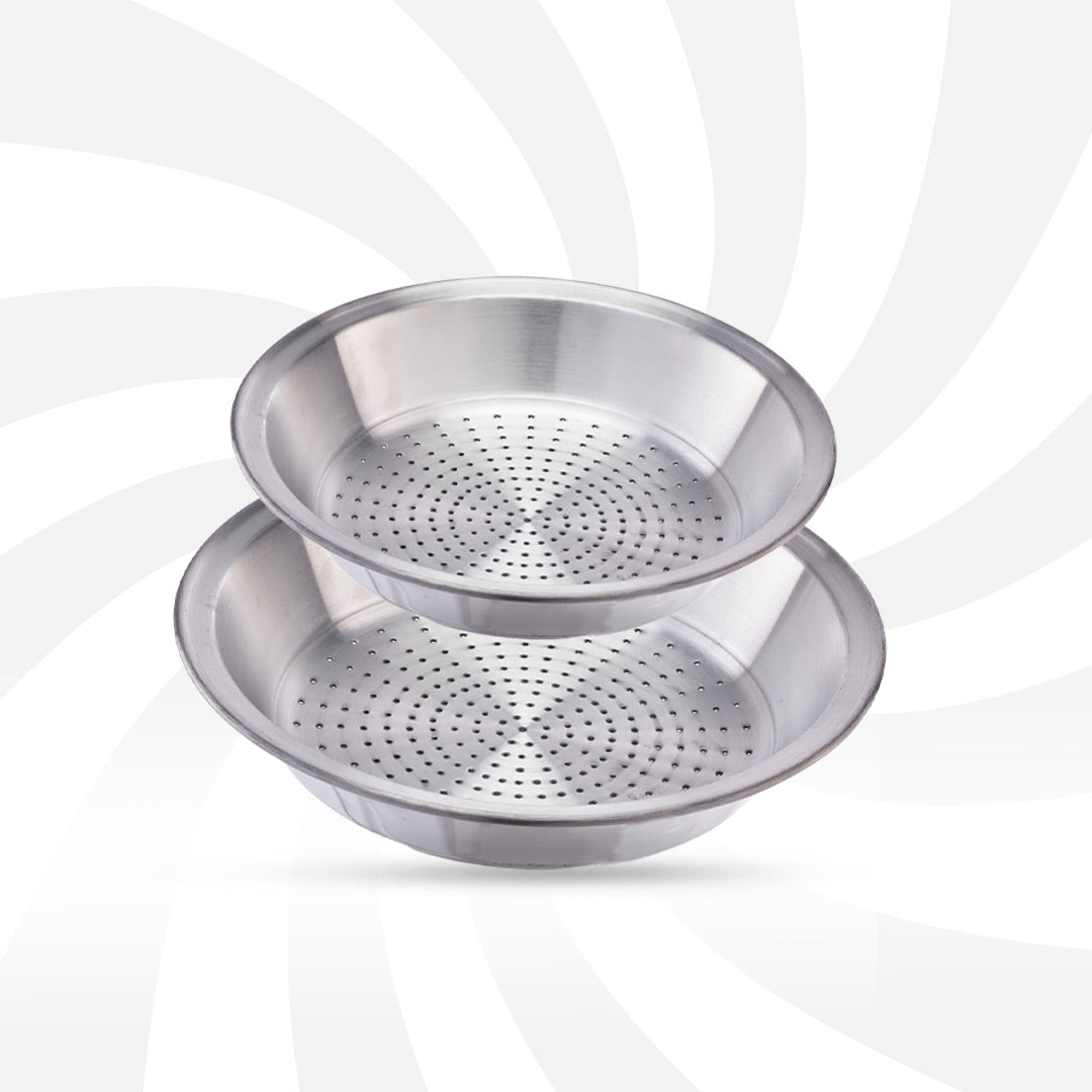 flat colander set 2 pieces