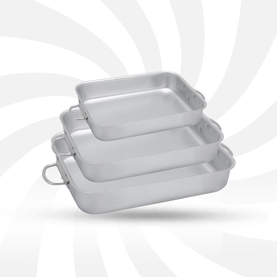 set oblong oven tray with hand 3 pieces(1:3)