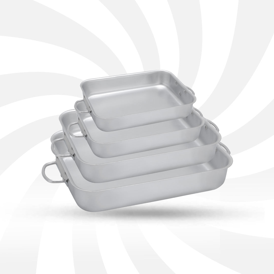 set oblong oven tray with hand 4 pieces (1:4)