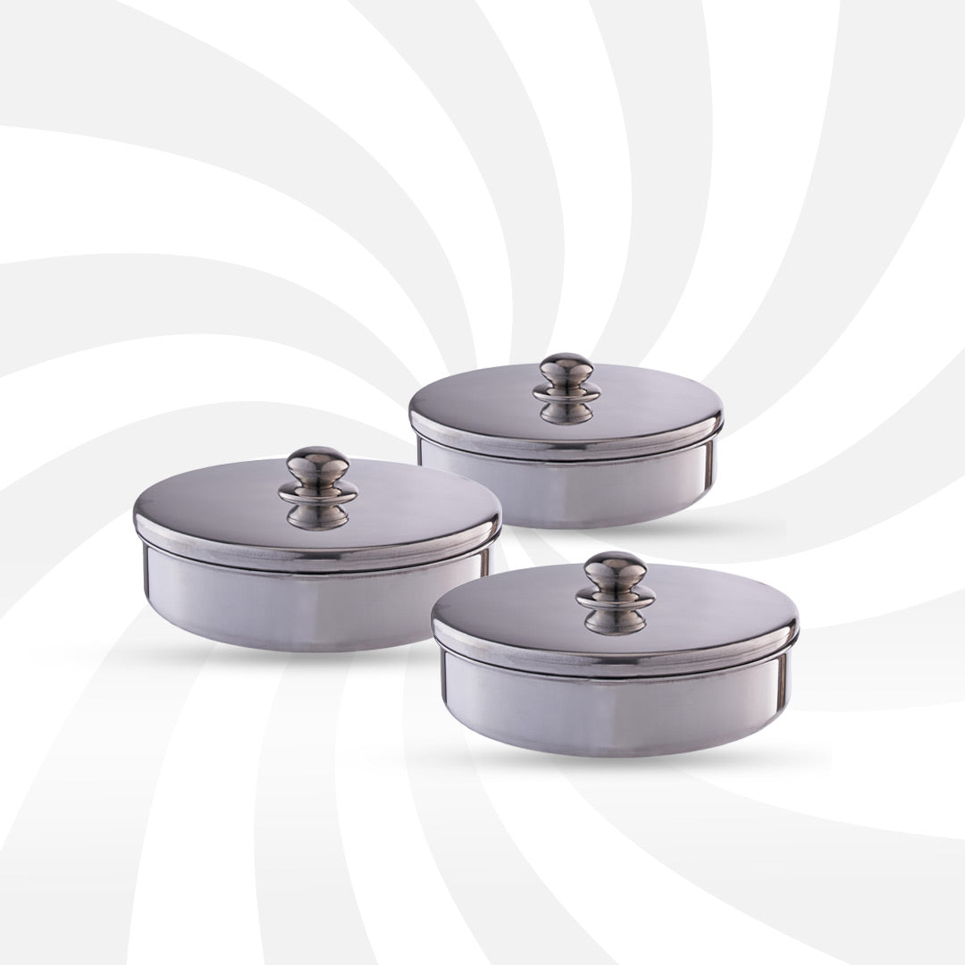 super round oven tray set with lid 6 pieces (26:30)