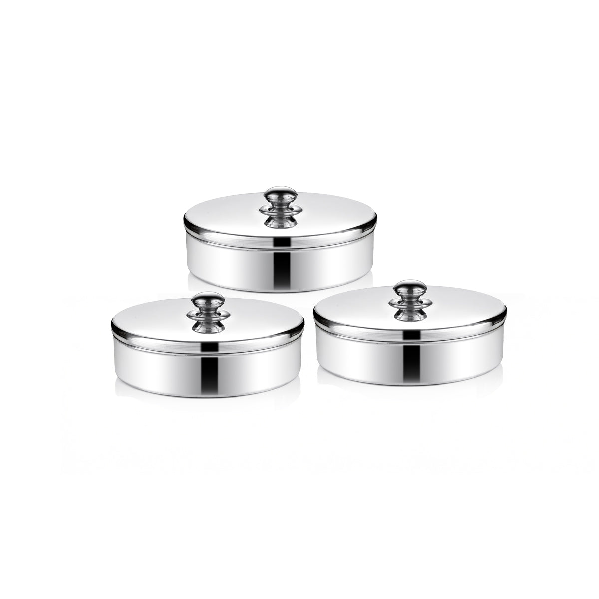 Heavy Round Oven Tray set with lid 6 pieces (26:30)