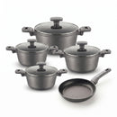Emerald set, 9 pieces (pots 18–20–24–28 cm + frying pan 26 cm)
