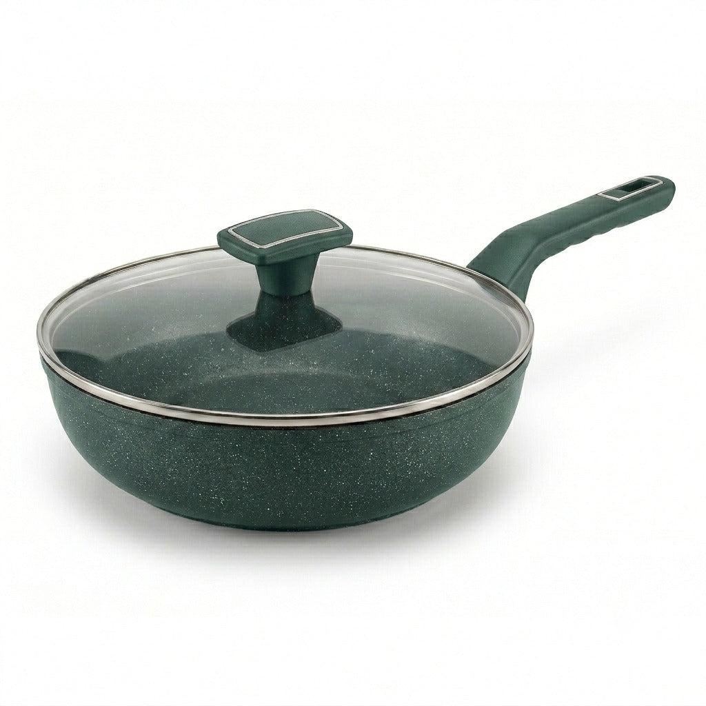 Emerald wok with lid